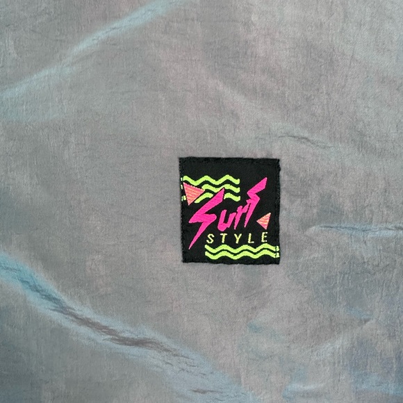 Vintage 90s Surf Style Jacket  Windbreaker Iridescent One Size - Picture 4 of 14